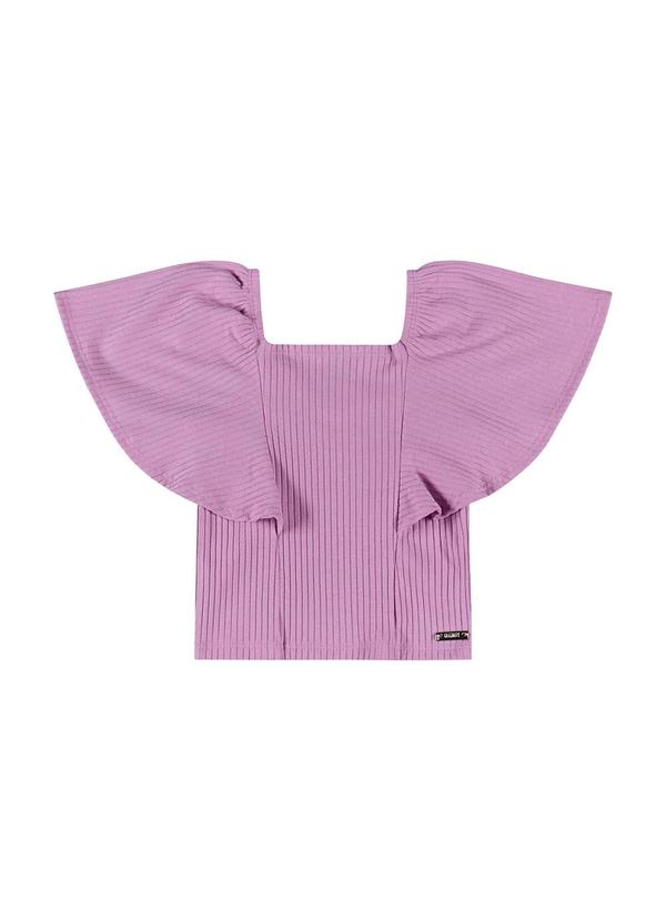 Quimby - Blusa Infantil em Ribana para Menina Roxo 3