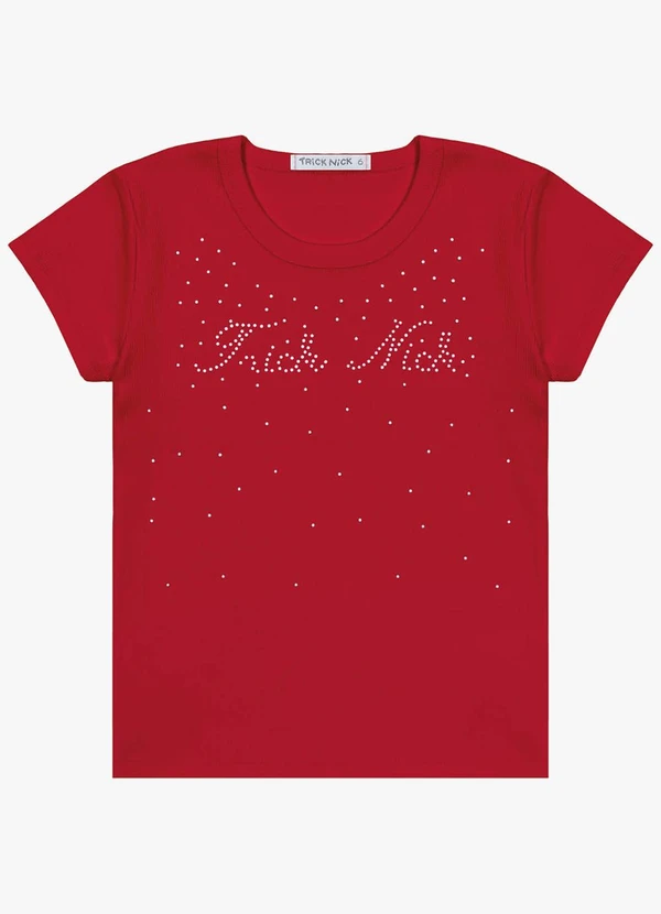 Trick Nick - Blusa Infantil em Ribana Vermelho