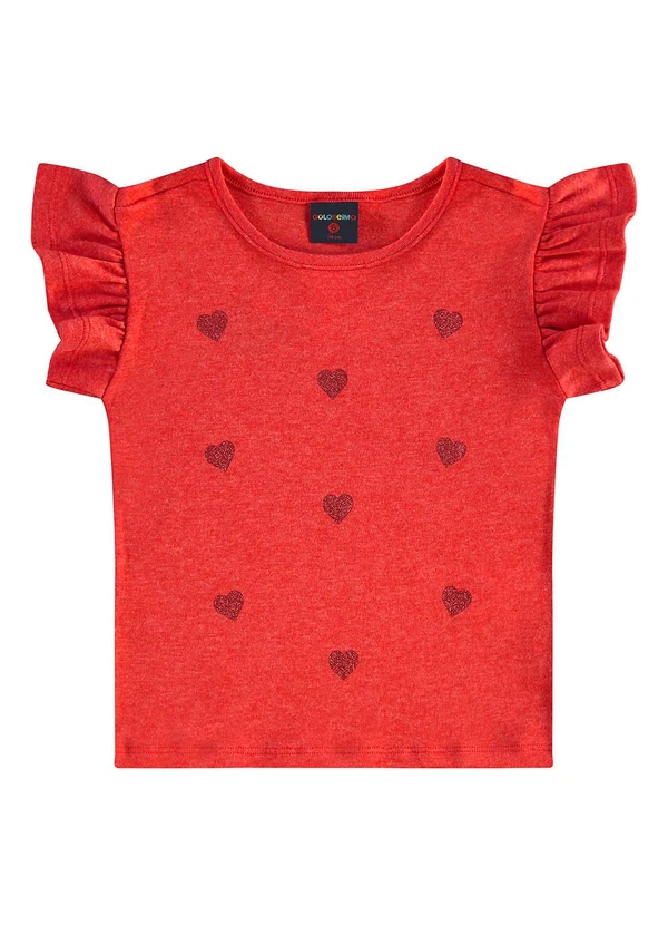 Guloseima - Blusa Infantil em Ribana Vermelho