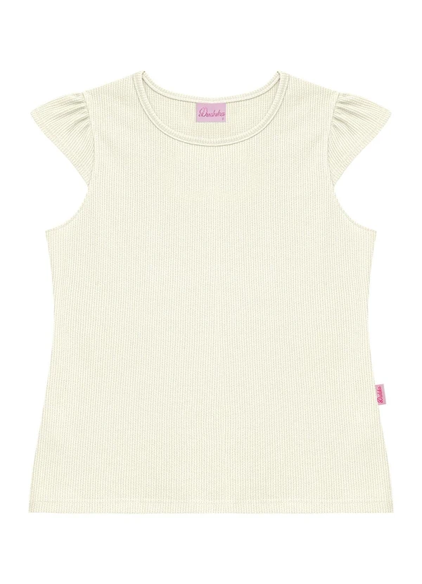 Duduka - Blusa Infantil Enfeite Lateral Bege