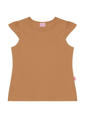 Duduka - Blusa Infantil Enfeite Lateral  Bege - DUDUKA