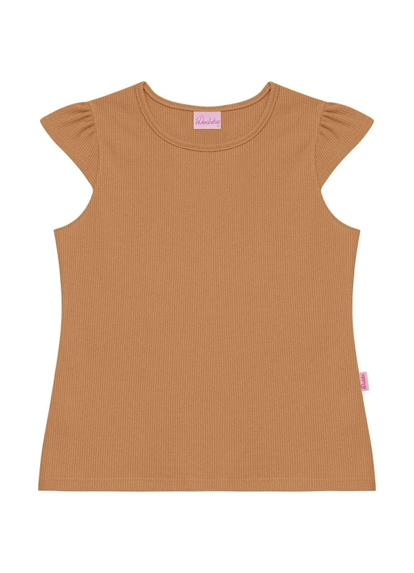 Duduka - Blusa Infantil Enfeite Lateral Bege