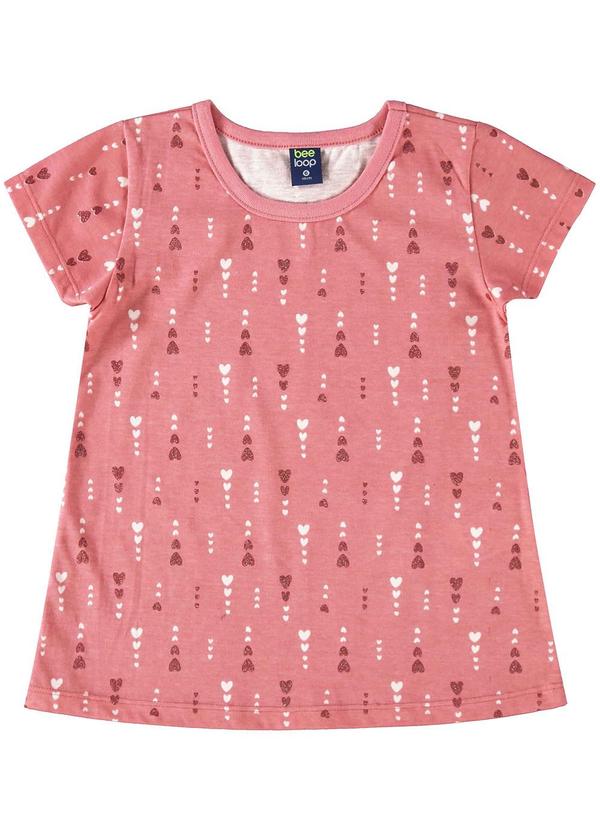 Bee Loop - Blusa Infantil Estampada para Menina Rosa
