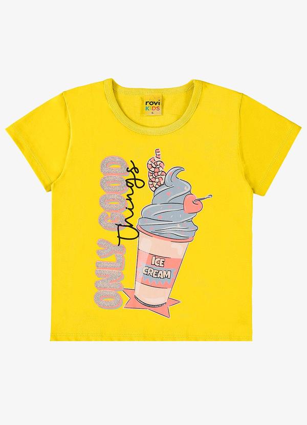 Rovi Kids - Blusa Infantil Menina Amarelo