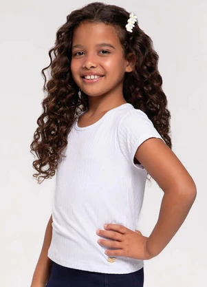 Trick Nick - Blusa Infantil Menina Básica Branco - TRICK NICK