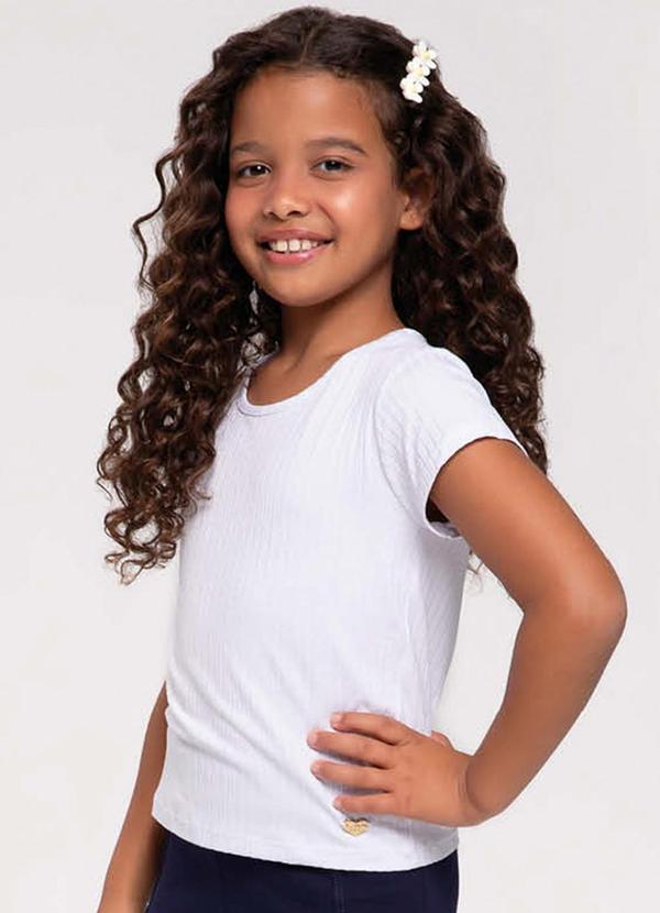 Trick Nick - Blusa Infantil Menina Básica Branco