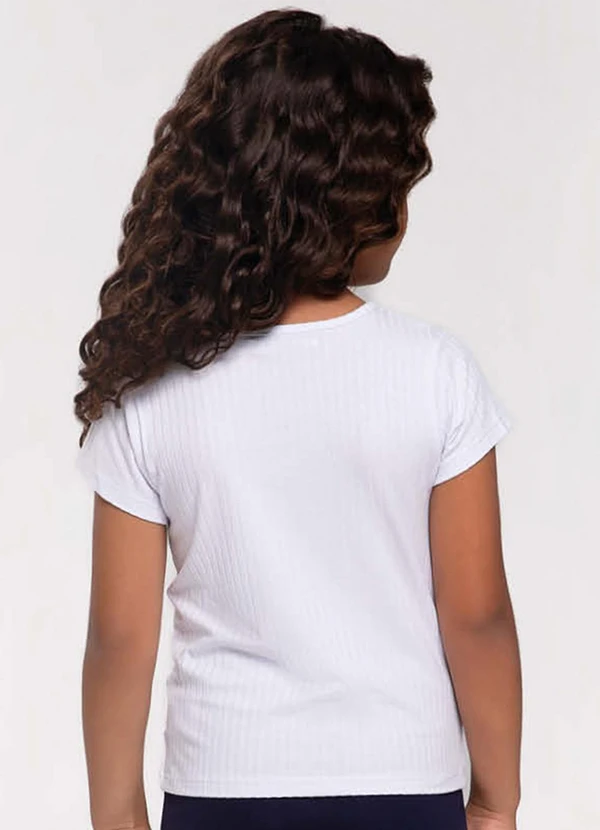 Trick Nick - Blusa Infantil Menina Básica Branco 2