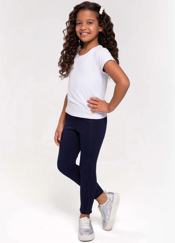 Trick Nick - Blusa Infantil Menina Básica Branco 3