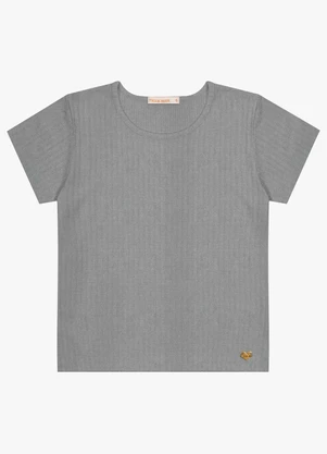 Trick Nick - Blusa Infantil Menina Canelada Cinza - TRICK NICK