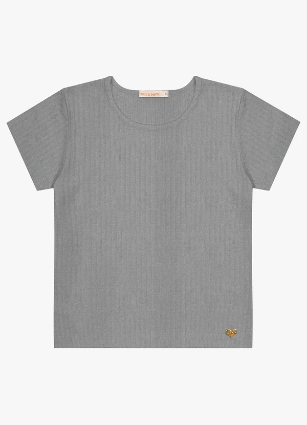 Trick Nick - Blusa Infantil Menina Canelada Cinza