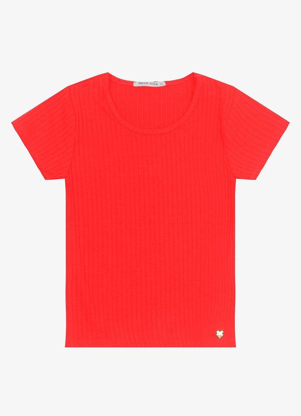 Trick Nick - Blusa Infantil Feminina Canelada Laranja