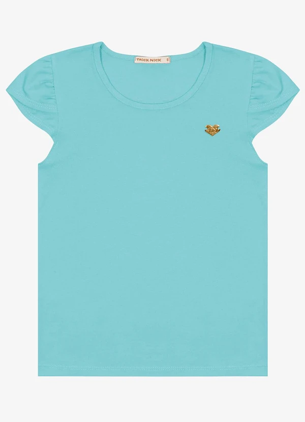 Trick Nick - Blusa Infantil Menina Cotton Leve Azul