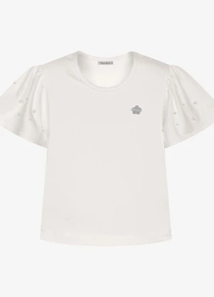 Trick Nick - Blusa Infantil Feminina Cotton Leve Bege - TRICK NICK