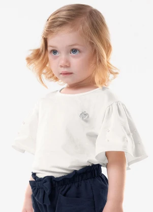 Trick Nick - Blusa Infantil Feminina Cotton Leve Bege - TRICK NICK