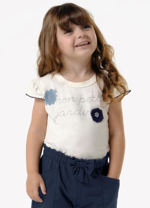 Trick Nick - Blusa Infantil Feminina Cotton Leve Bege - TRICK NICK