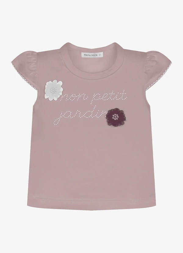 Trick Nick - Blusa Infantil Feminina Cotton Leve Rosa