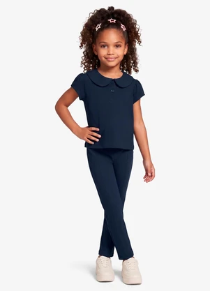 Rovi Kids - Blusa Infantil Feminina em Cotton Leve Azul - ROVI KIDS