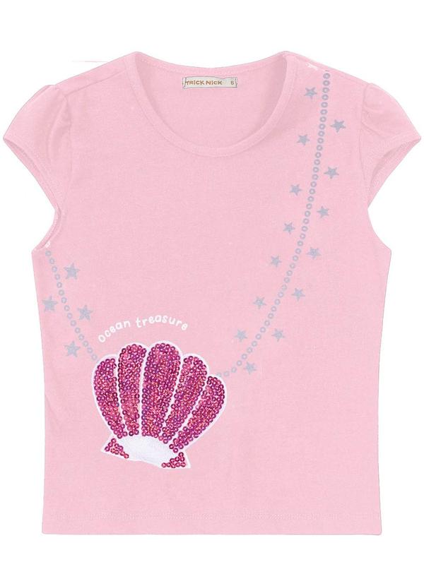 Trick Nick - Blusa Infantil Feminina em Cotton Leve Rosa
