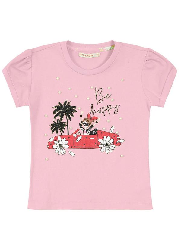 Trick Nick - Blusa Infantil Feminina em Cotton Leve Rosa