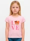 Trick Nick - Blusa Infantil Feminina em Cotton Leve Bege - variação: Rosa
