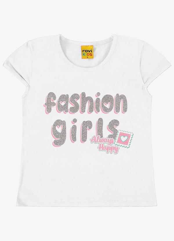 Rovi Kids - Blusa Infantil Menina Fashion Girls Branco