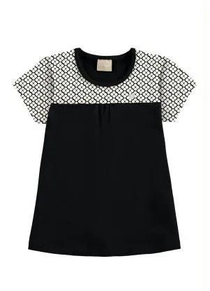 Milon - Blusa Infantil MeninaPreto - MILON