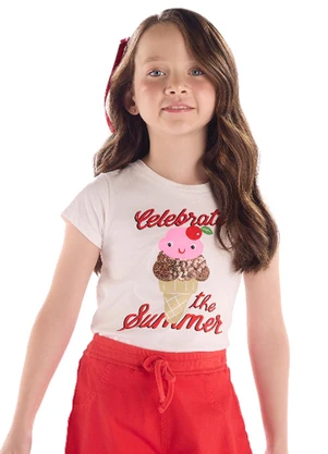 Quimby - Blusa Infantil Feminina Branco - QUIMBY