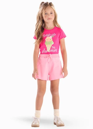 Blusa Infantil Feminina Quimby Rosa - QUIMBY