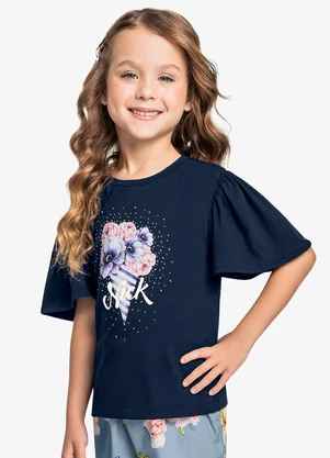 Trick Nick - Blusa Infantil Feminina Azul - TRICK NICK
