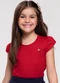 Trick Nick - Blusa Infantil Menina Cotton Leve Azul - variação: Vermelho