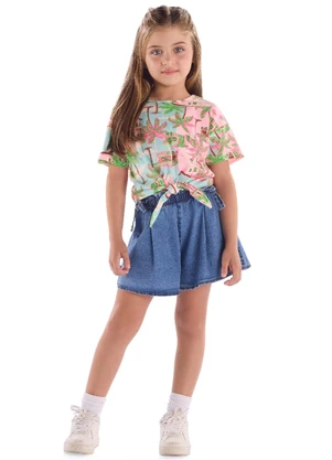 Quimby - Blusa Infantil Feminino Cotton Azul - QUIMBY