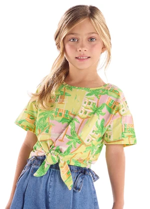 Quimby - Blusa Infantil Feminino Cotton Verde - QUIMBY