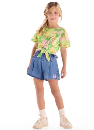 Quimby - Blusa Infantil Feminino Cotton Verde - QUIMBY