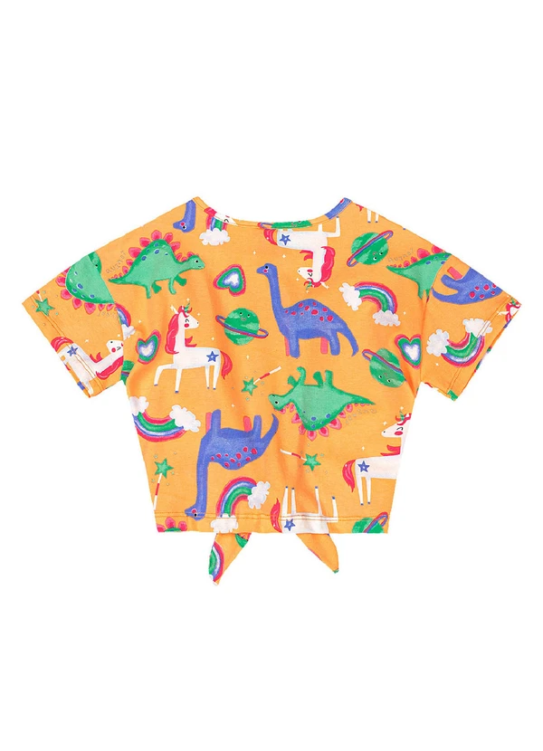 Quimby - Blusa Infantil Feminino em Cotton Laranja 2