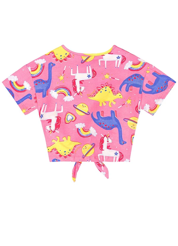 Quimby - Blusa Infantil Feminino em Cotton Rosa 4