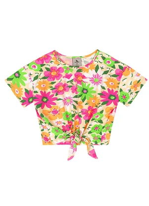 Quimby - Blusa Infantil Feminino em Cotton Rosa - QUIMBY