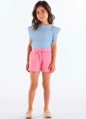 Up Baby - Blusa Infantil Finina Algodão Azul - UP BABY