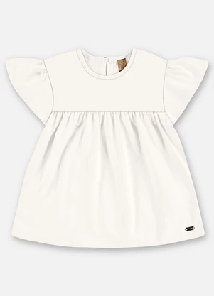 Up Baby - Blusa Infantil Finina Algodão Bege - UP BABY