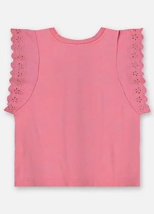 Up Baby - Blusa Infantil Finina Algodão Rosa - UP BABY