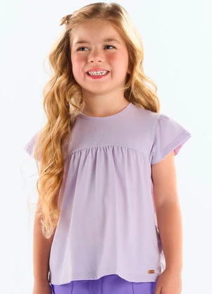 Up Baby - Blusa Infantil Finina Algodão Roxo - UP BABY