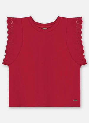 Up Baby - Blusa Infantil Finina Algodão Vermelho - UP BABY