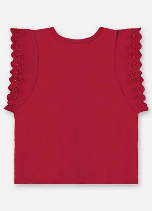 Up Baby - Blusa Infantil Finina Algodão Vermelho - UP BABY