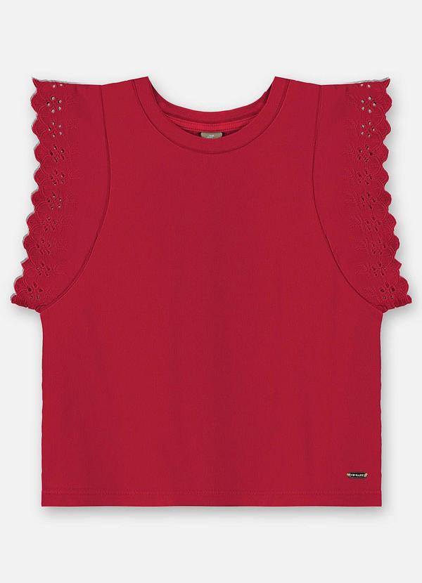Blusa Infantil Finina Algodão Vermelho - Up Baby