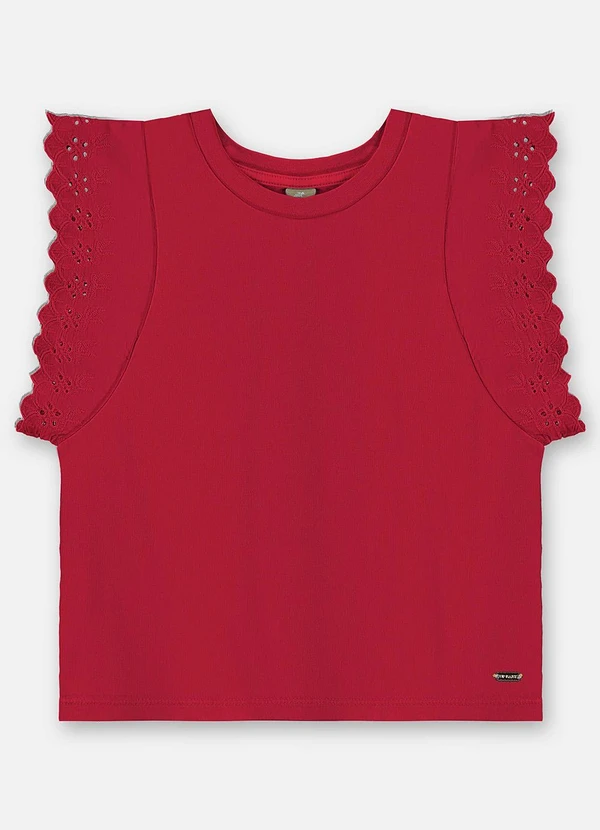 Up Baby - Blusa Infantil Finina Algodão Vermelho