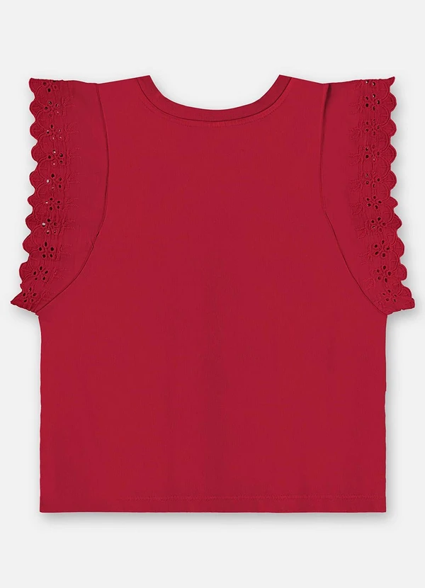 Up Baby - Blusa Infantil Finina Algodão Vermelho 2