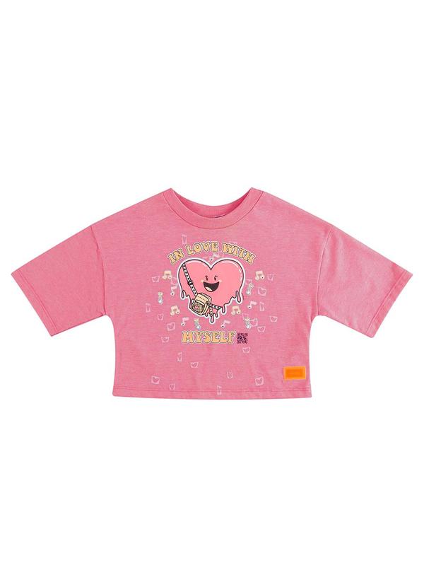 Quimby - Blusa Infantil Love With Myself Rosa Pink 3