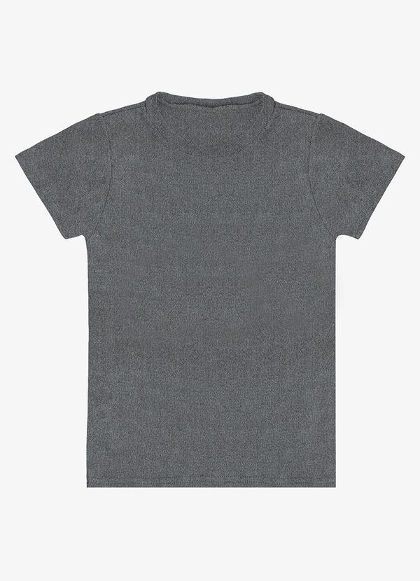 Rovitex - Blusa Infantil Manga Curta Básica Soletex Cinza 5