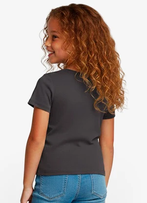 Rovitex - Blusa Infantil Manga Curta Básica Soletex Preto - ROVITEX