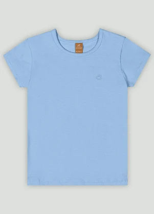 Up Baby - Blusa Infantil Manga Curta em Cotton Azul - UP BABY