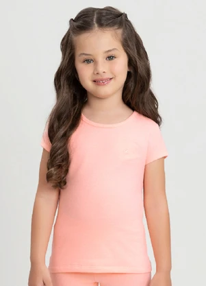 Blusa Infantil Manga Curta em Cotton Up Baby (Rosa) - UP BABY